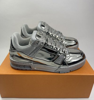 Metallic Silver Sneakers