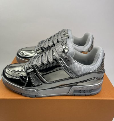 Metallic Silver Sneakers