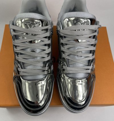 Metallic Silver Sneakers