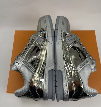 Metallic Silver Sneakers