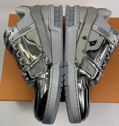 Metallic Silver Sneakers