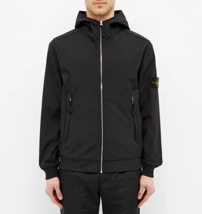 40927 Stone Island Lightweight Soft Shell- Hooded Jacket