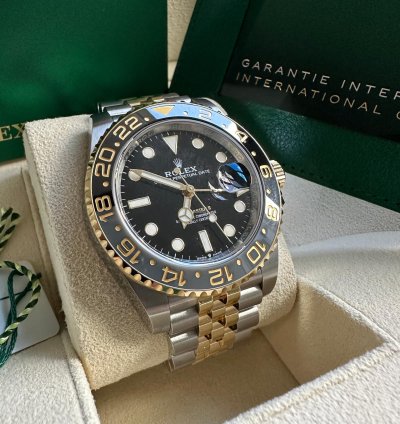 Rolex Gmt-master Ii New 2023 Jubilee Bracelet Two Tone Yellow Gold Black Gray Ceramic Bezel 40mm