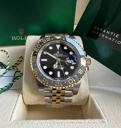 Rolex Gmt-master Ii New 2023 Jubilee Bracelet Two Tone Yellow Gold Black Gray Ceramic Bezel 40mm