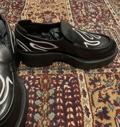 Miu Miu Flame Leather Loafers