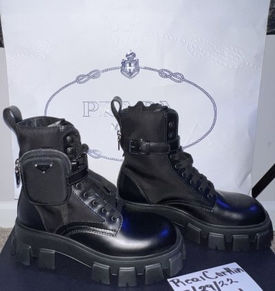 Monolith Leather And Nylon Fabric Boots