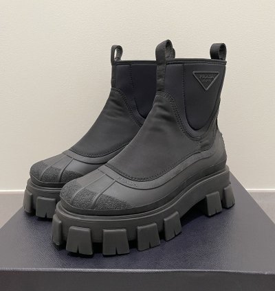 Monolith Re-nylon Gabardine Black Duck Rubber Boots - Fw22