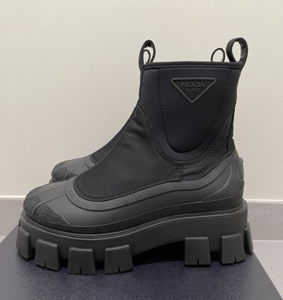 Monolith Re-nylon Gabardine Black Duck Rubber Boots - Fw22