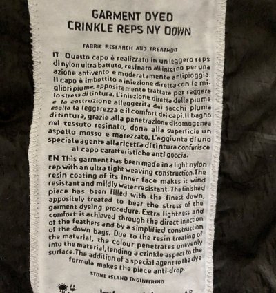 731540723 Stone Island Garment Dyed Crinkle Reps Down Jacket