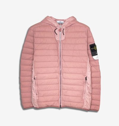 825 Stone Island Light Pink Down Stretch Nylon Jacket Nwt