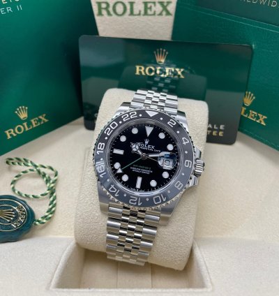 Rolex Gmt-master Ii New Gmt-master Ii 126710grnr Black Bruce Wayne Stainless Steel Jubilee Bracelet 2024