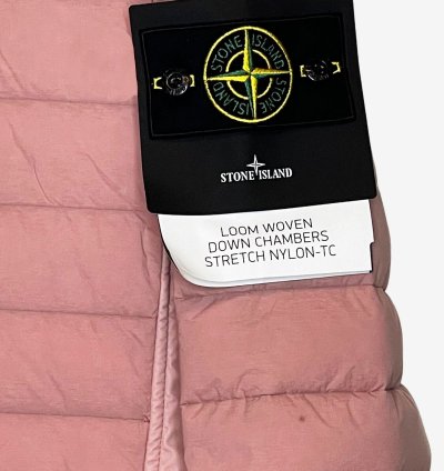 825 Stone Island Light Pink Down Stretch Nylon Jacket Nwt