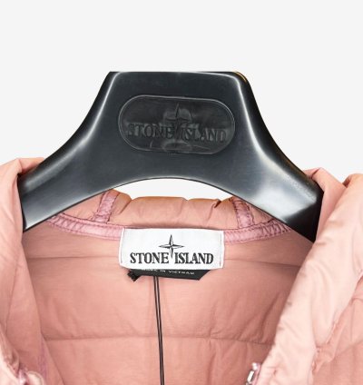 825 Stone Island Light Pink Down Stretch Nylon Jacket Nwt