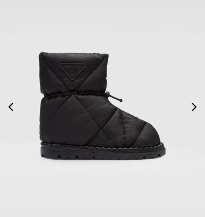 New 9 Prada Nylon Puffer Quilted Padded Boots Winter Snow