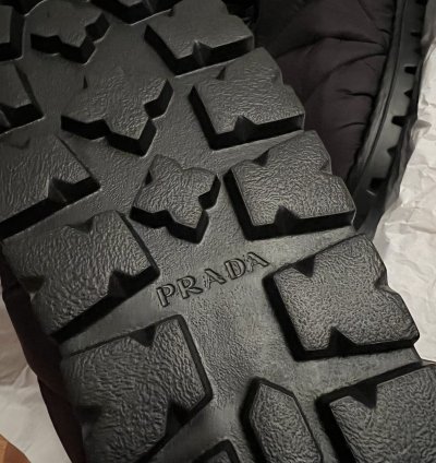 New 9 Prada Nylon Puffer Quilted Padded Boots Winter Snow