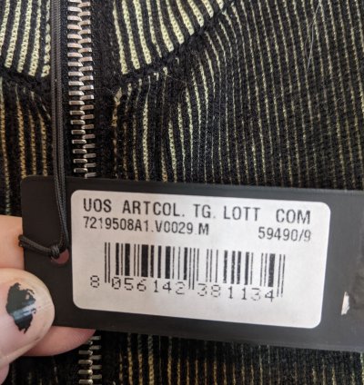 Black Green Ribbed Knit Zip Jacket Nwt