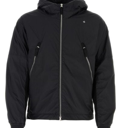Black Stretch Nylon Jacket
