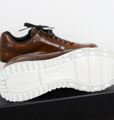 New Brown Leather Sneakers