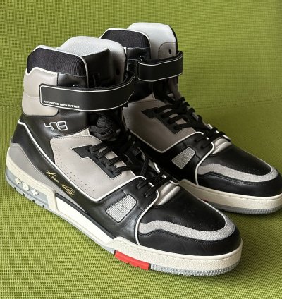 New Louis Vuitton Lv Trainer Sneaker Boot High 13 Uk