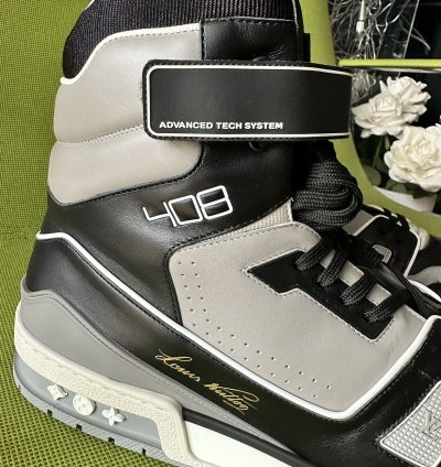 New Louis Vuitton Lv Trainer Sneaker Boot High 13 Uk