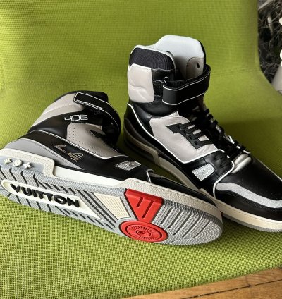 New Louis Vuitton Lv Trainer Sneaker Boot High 13 Uk