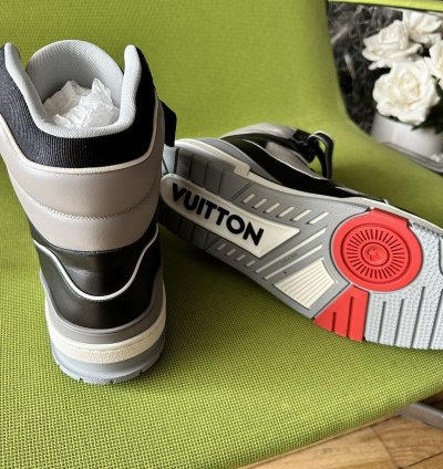 New Louis Vuitton Lv Trainer Sneaker Boot High 13 Uk