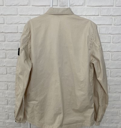 Bnwt Stone Island Stretch Twill Garment Dyed Shirt Jacket