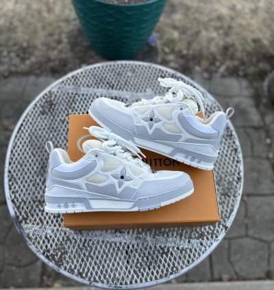 New Louis Vuitton Skate Grey White Size 11lv