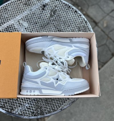 New Louis Vuitton Skate Grey White Size 11lv