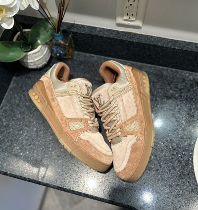 New Louis Vuitton Trainer Brown Tan Size 10lv Rare