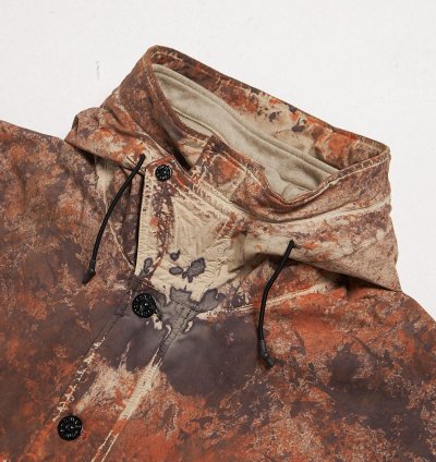 Brown And Orange Paintball Camo Elongated Jacket