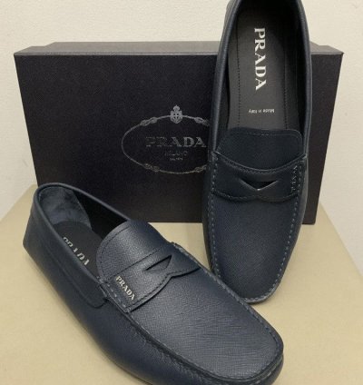 New Prada Men Saffiano Leather Loafer Drivers 2dd158