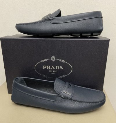 New Prada Men Saffiano Leather Loafer Drivers 2dd158
