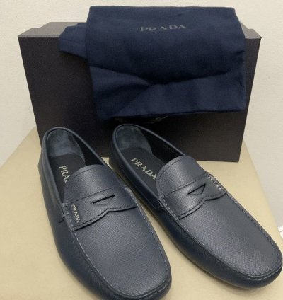 New Prada Men Saffiano Leather Loafer Drivers 2dd158