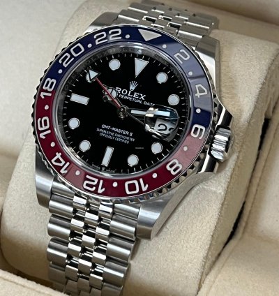 Rolex Gmt-master Ii Pepsi Gmt Jubilee Bracelet 2021 Mint 126710blro