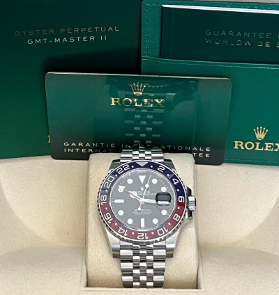 Rolex Gmt-master Ii Pepsi Gmt Jubilee Bracelet 2021 Mint 126710blro