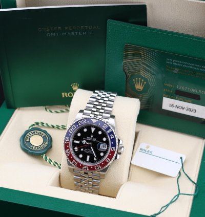 Rolex Gmt-master Ii Pepsi Jubilee 126710blro Full Set
