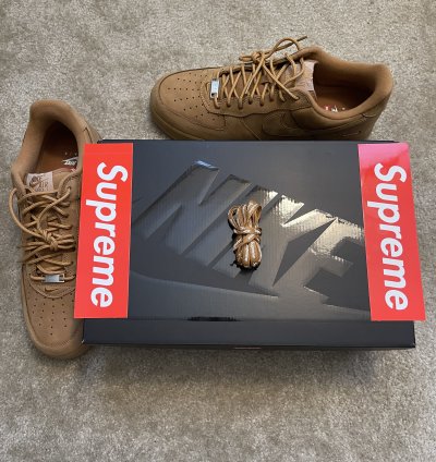 New Supreme Nike Air Force 1 Low Sp Wheat