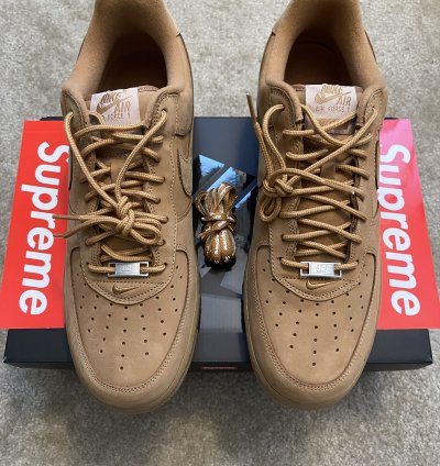 New Supreme Nike Air Force 1 Low Sp Wheat