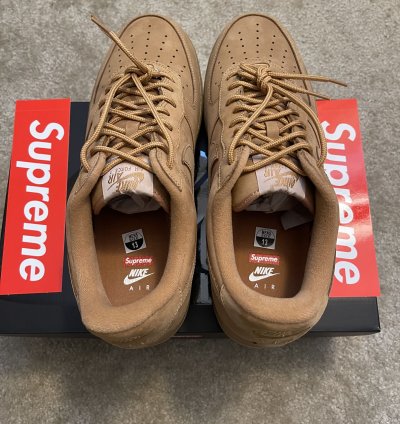 New Supreme Nike Air Force 1 Low Sp Wheat
