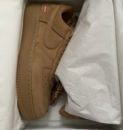 New Supreme Nike Air Force 1 Low Sp Wheat