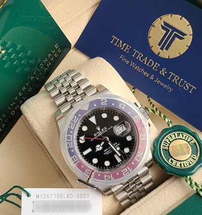 Rolex Gmt-master Ii Pepsi Jubilee New Stickers Full Set White Tag