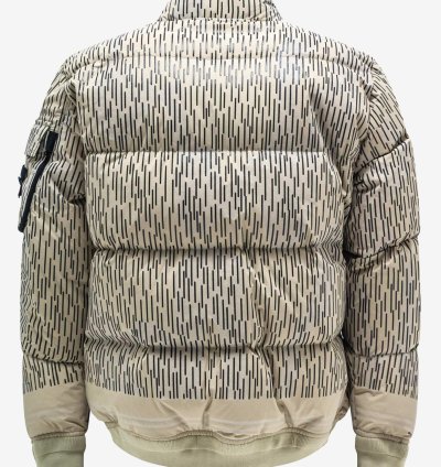 Ecru Naslan Light Watro Rain Camo Down Jacket