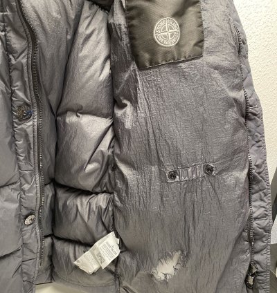 Garment Dyed Crinkel Reps Down Jacket With Defeats