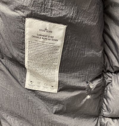 Garment Dyed Crinkel Reps Down Jacket With Defeats