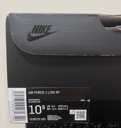 Nike Air Force 1 Low Supreme White Size 10 5 Men Authentic