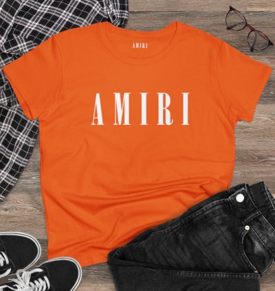 Amiri Core Womens Shirt Softstyle Orange Tee S To 2xl