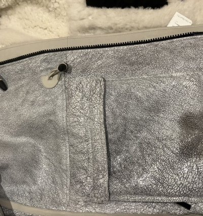 Hooded Genuine Shearling Lambskin Duffle Coat