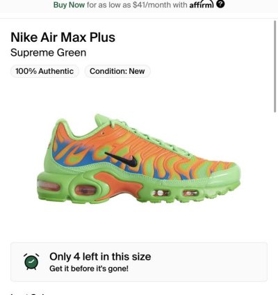 Nike Air Max Plus Supreme Green