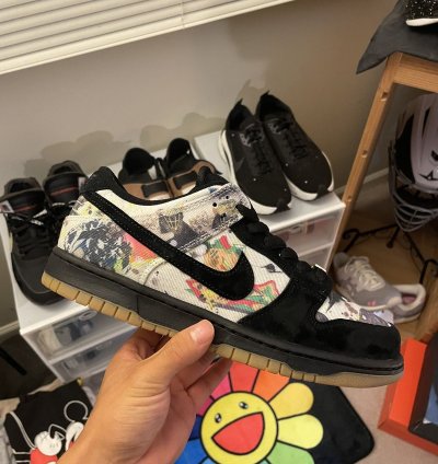 Nike Dunk Low Sb Supreme Rammellzee Size 8 5